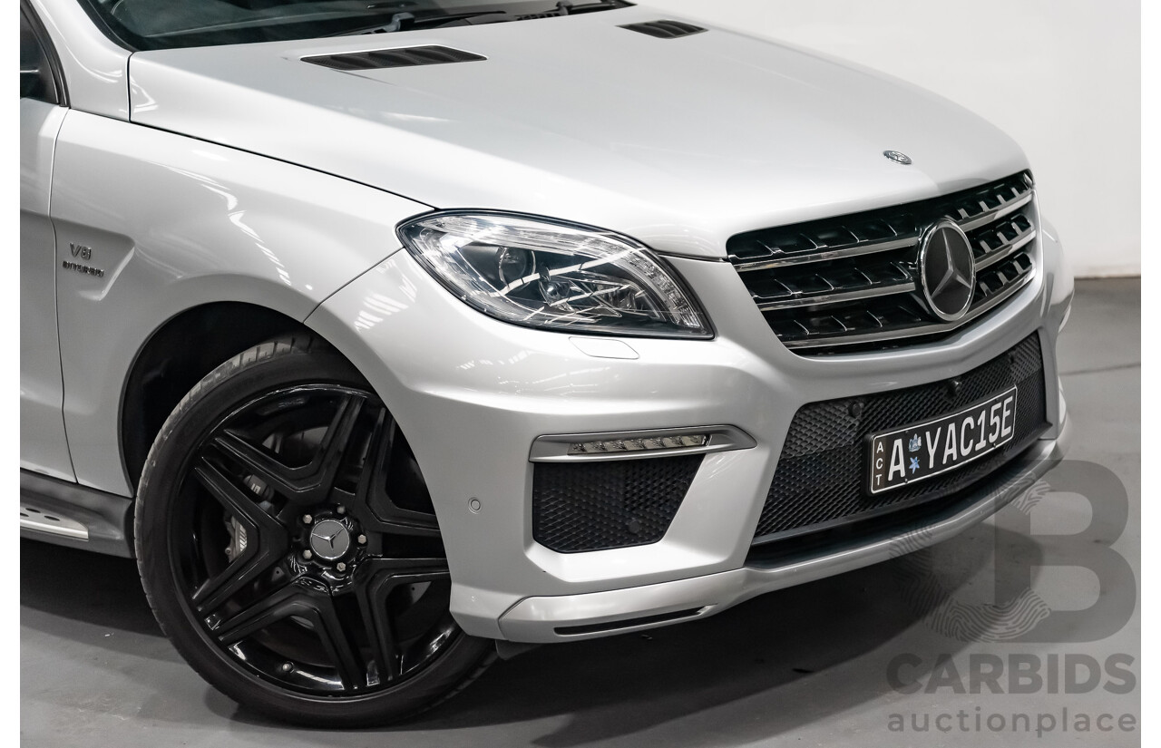 1/2014 Mercedes Benz ML 63 AMG (4x4) 166 MY14 4d Wagon Iridium Silver Metallic Twin Turbo V8 5.5L