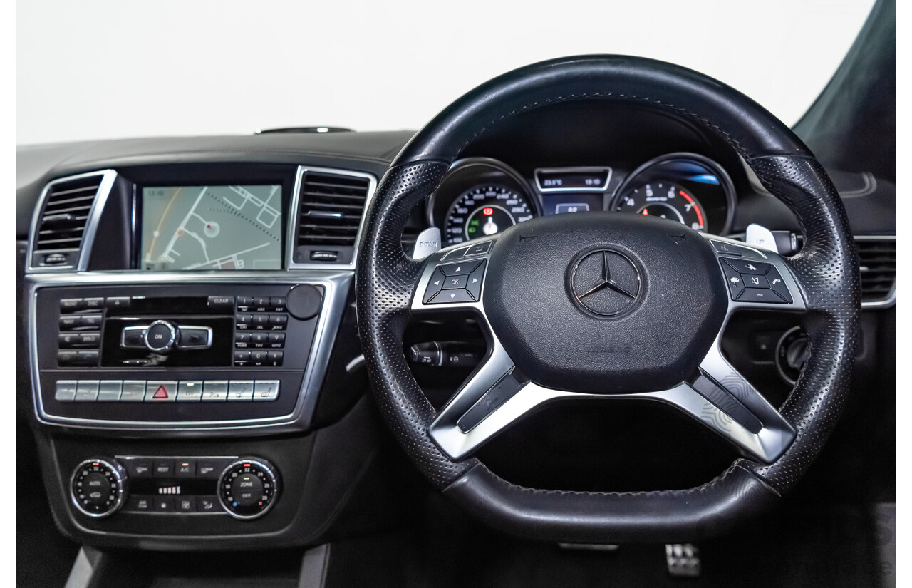 1/2014 Mercedes Benz ML 63 AMG (4x4) 166 MY14 4d Wagon Iridium Silver Metallic Twin Turbo V8 5.5L
