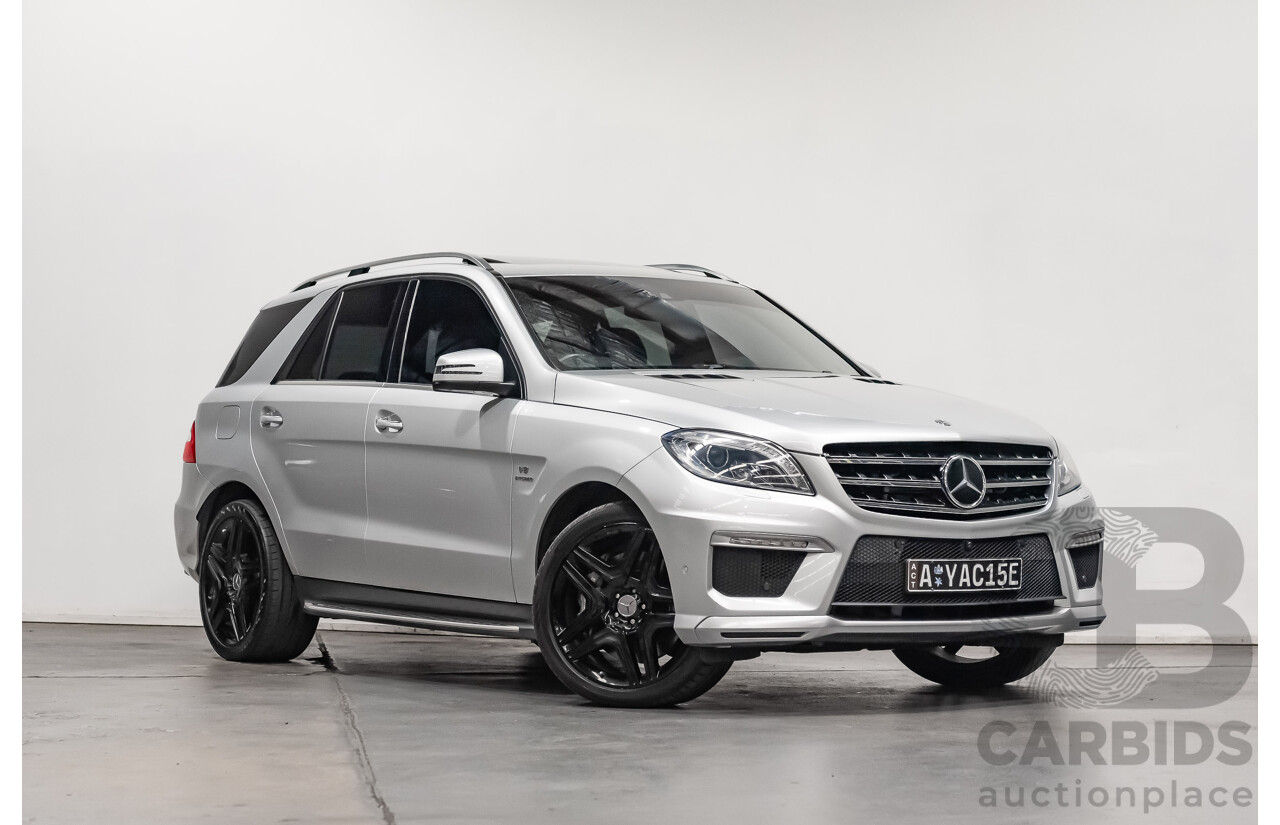 1/2014 Mercedes Benz ML 63 AMG (4x4) 166 MY14 4d Wagon Iridium Silver Metallic Twin Turbo V8 5.5L