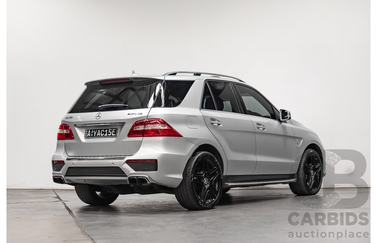 1/2014 Mercedes Benz ML 63 AMG (4x4) 166 MY14 4d Wagon Iridium Silver Metallic Twin Turbo V8 5.5L