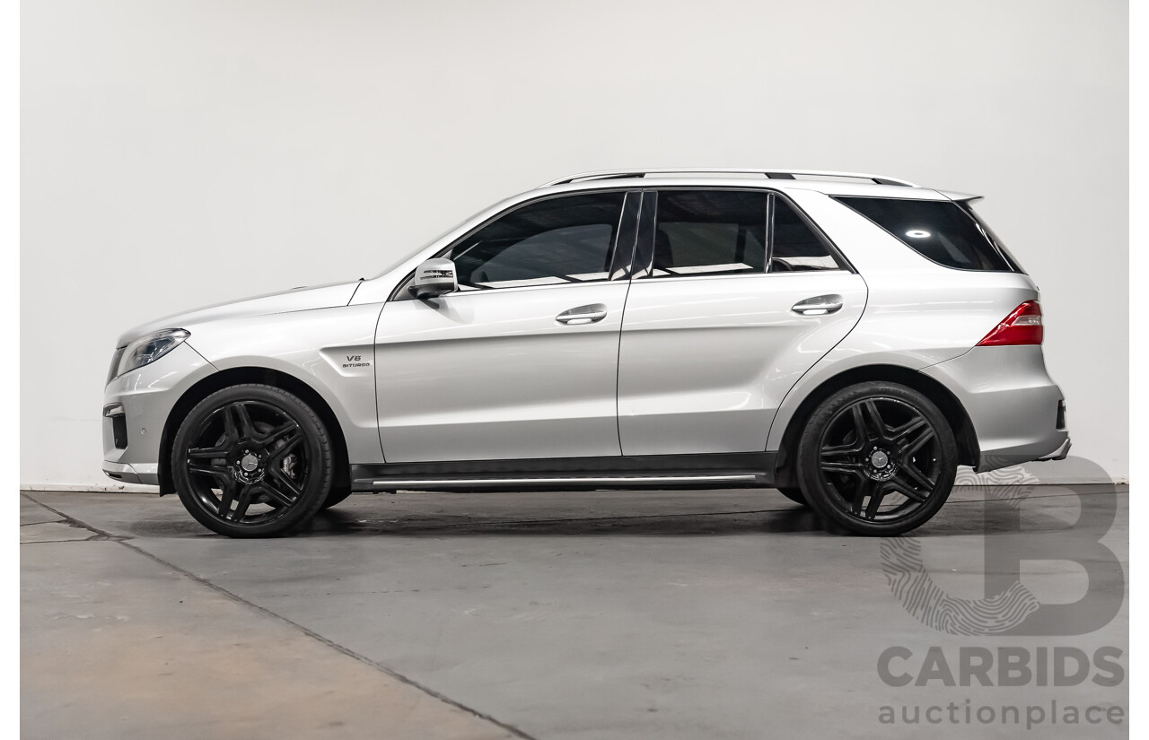1/2014 Mercedes Benz ML 63 AMG (4x4) 166 MY14 4d Wagon Iridium Silver Metallic Twin Turbo V8 5.5L