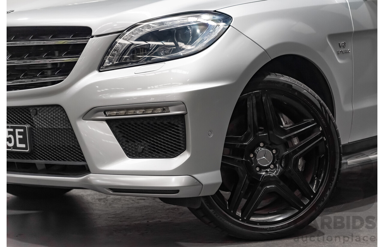 1/2014 Mercedes Benz ML 63 AMG (4x4) 166 MY14 4d Wagon Iridium Silver Metallic Twin Turbo V8 5.5L