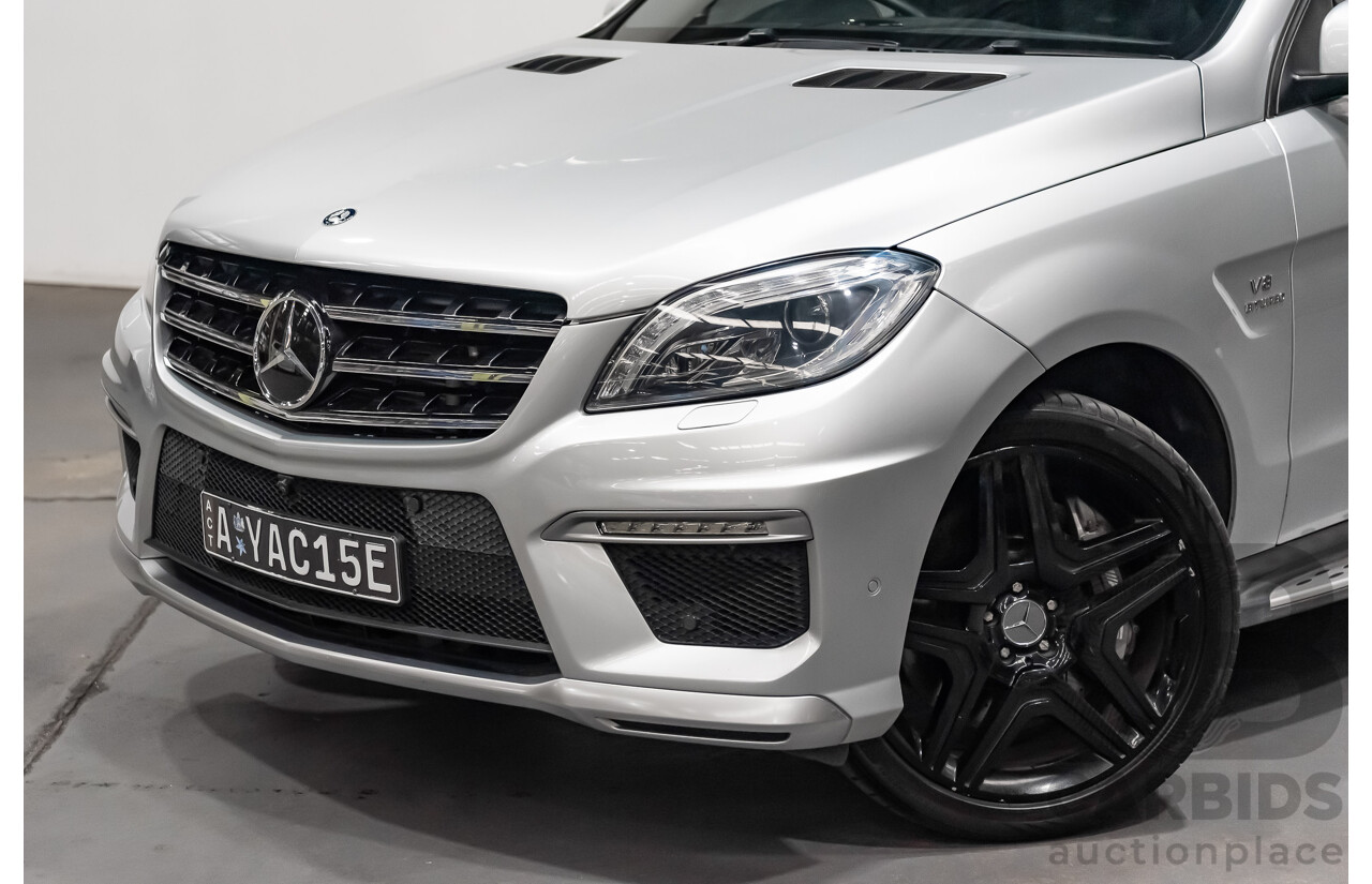 1/2014 Mercedes Benz ML 63 AMG (4x4) 166 MY14 4d Wagon Iridium Silver Metallic Twin Turbo V8 5.5L