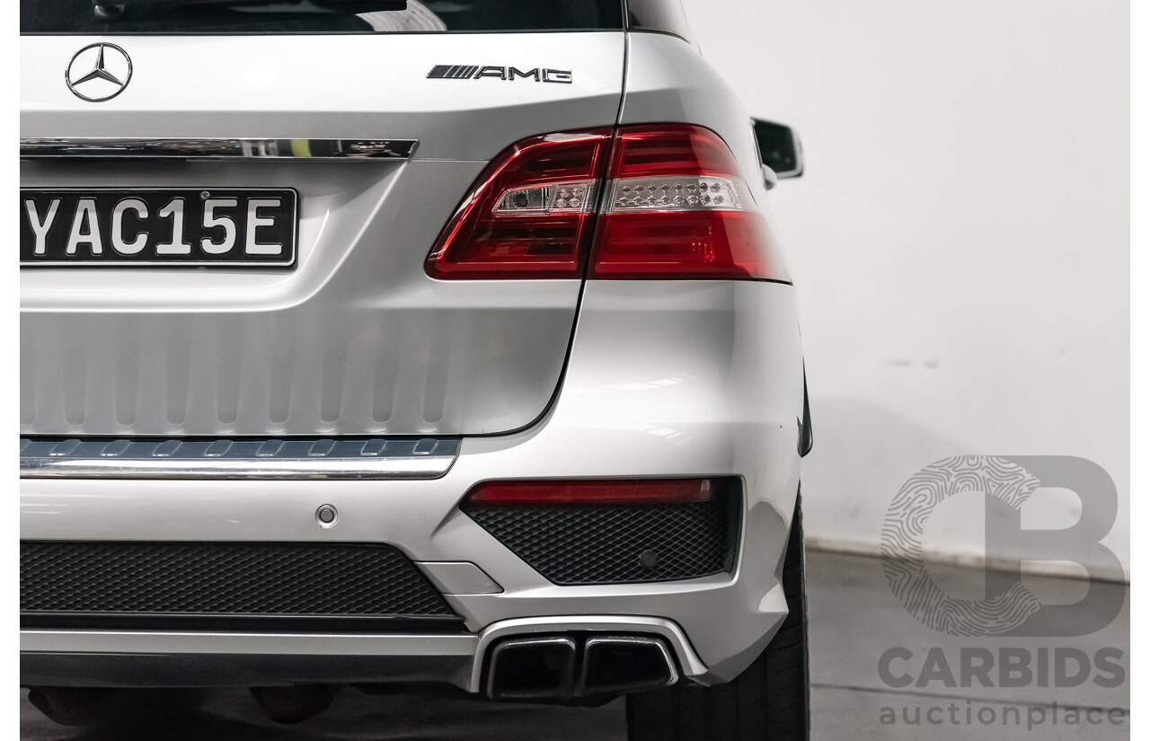 1/2014 Mercedes Benz ML 63 AMG (4x4) 166 MY14 4d Wagon Iridium Silver Metallic Twin Turbo V8 5.5L