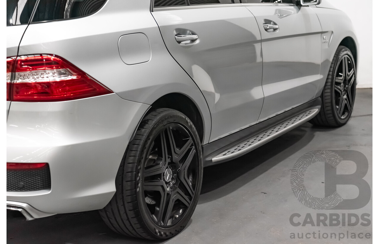 1/2014 Mercedes Benz ML 63 AMG (4x4) 166 MY14 4d Wagon Iridium Silver Metallic Twin Turbo V8 5.5L
