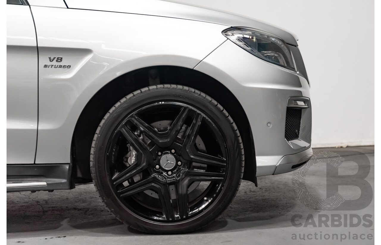 1/2014 Mercedes Benz ML 63 AMG (4x4) 166 MY14 4d Wagon Iridium Silver Metallic Twin Turbo V8 5.5L