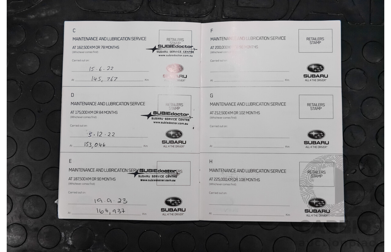 10/2013 Subaru Outback 2.0D Premium MY14 4d Wagon Dark Blue Turbo Diesel 2.0L