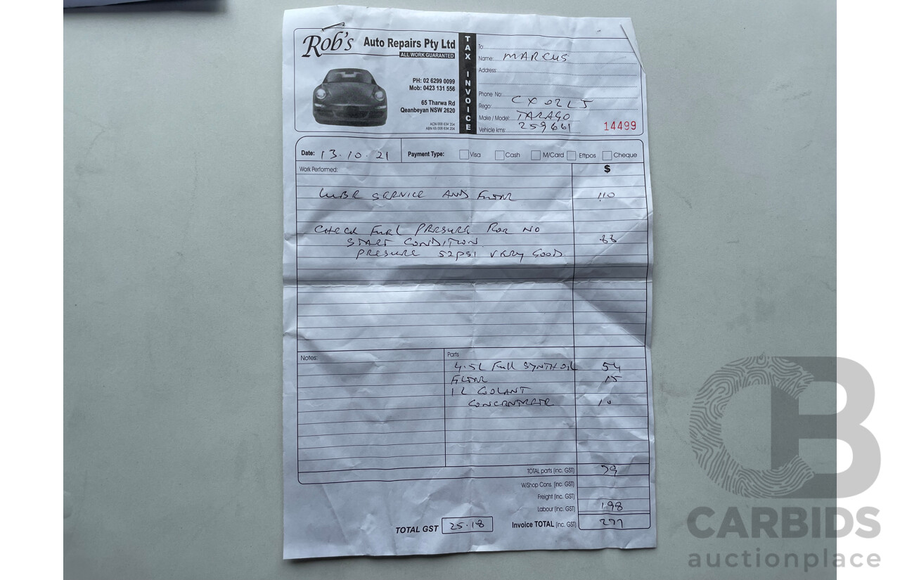 03/04 Toyota Tarago GLi FWD ACR30R 4D Wagon Silver 2.4L