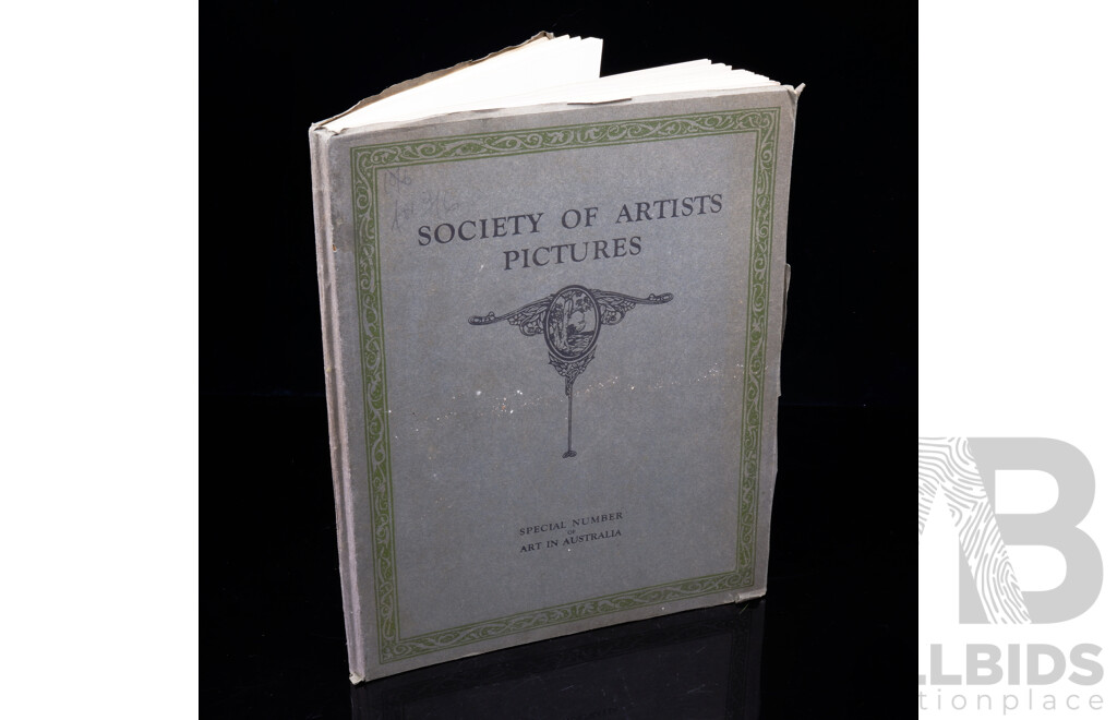 Limited Edition, Society of Artists Pictures, Special Number of Art in Australia Press, Sydney, 1920