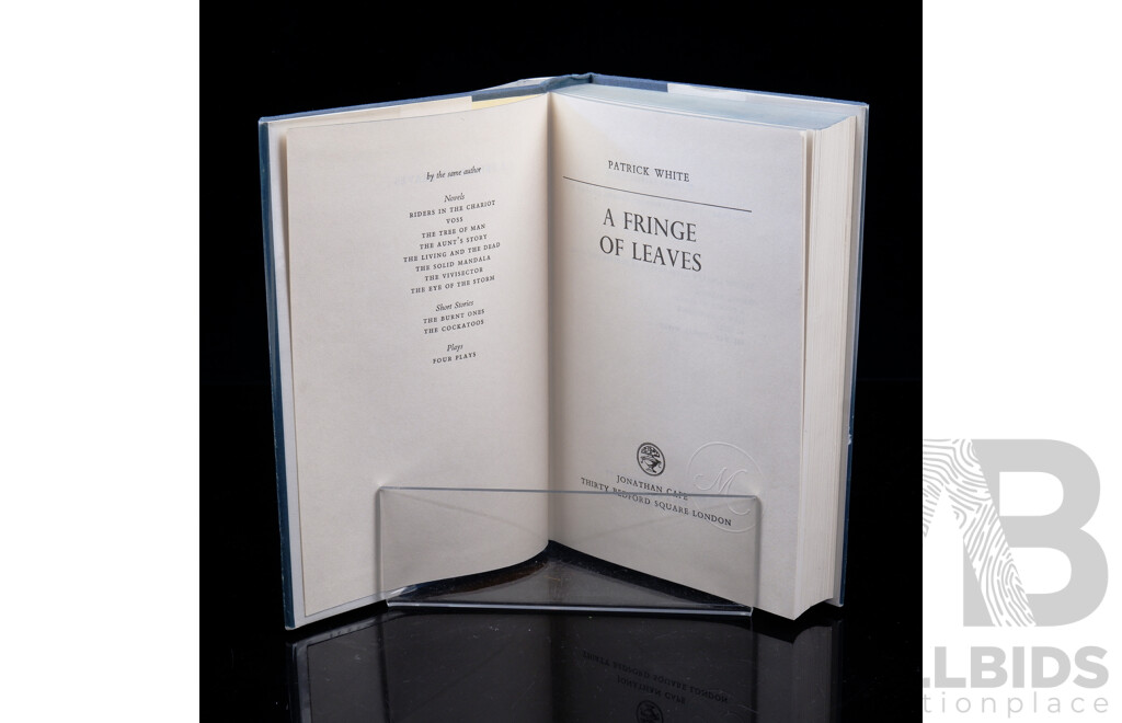 First Edition, a Fringe of Leaves , Patrick White, Eyre & Spotswood, London 1976, Hardcover with Dust Jacket