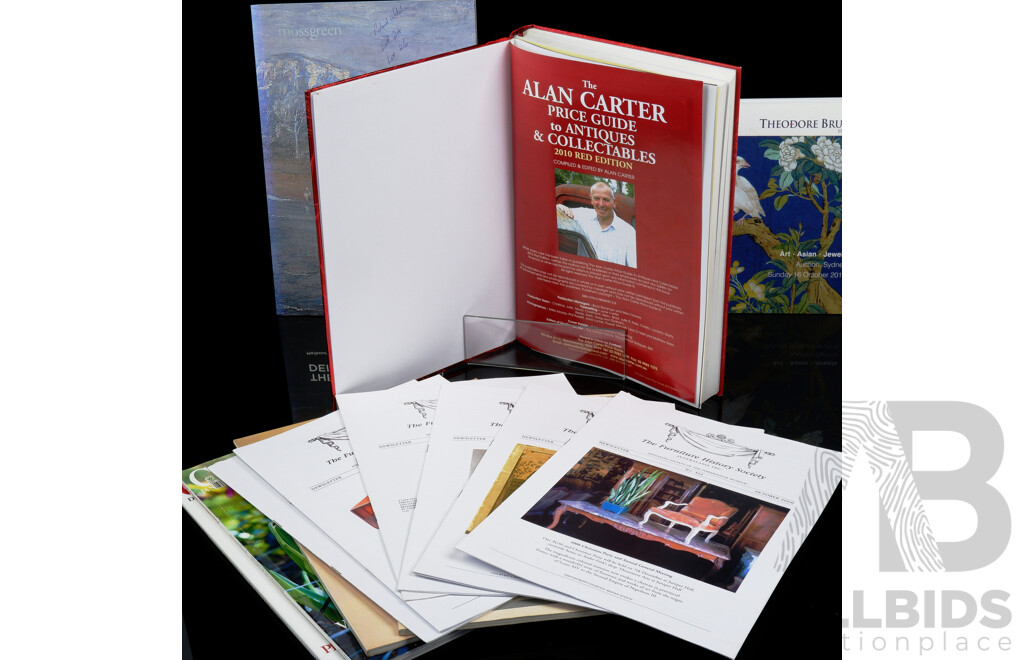 Collection Items Including Six Furniture Historical Society Magazines, Two Arts of Asia Magazines, Mossgreen & Theodore Bruce Auction Catalogues and More