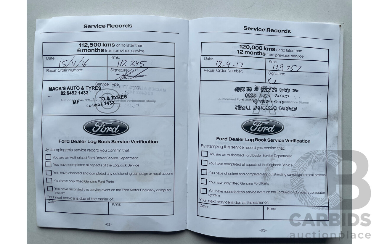 08/12 Ford Falcon XR6 RWD FG MK2 4D Sedan Grey 4.0L