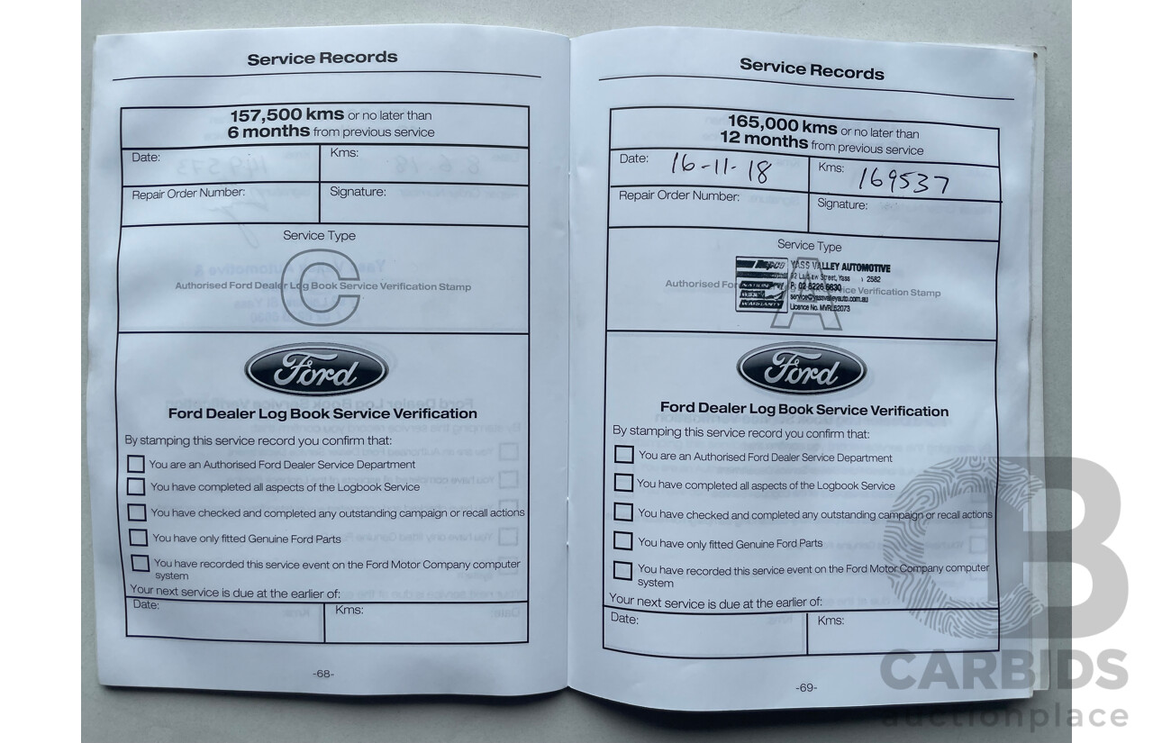 08/12 Ford Falcon XR6 RWD FG MK2 4D Sedan Grey 4.0L