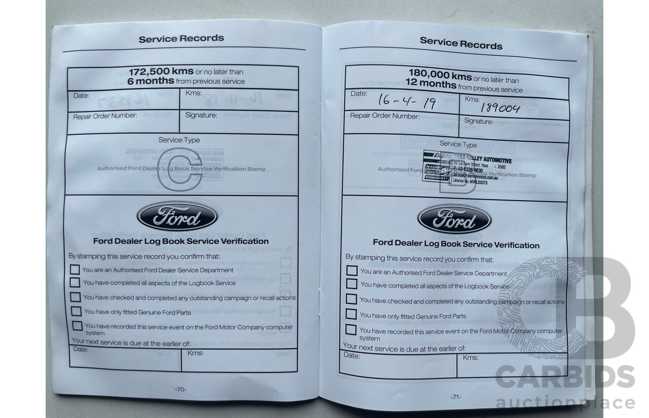 08/12 Ford Falcon XR6 RWD FG MK2 4D Sedan Grey 4.0L