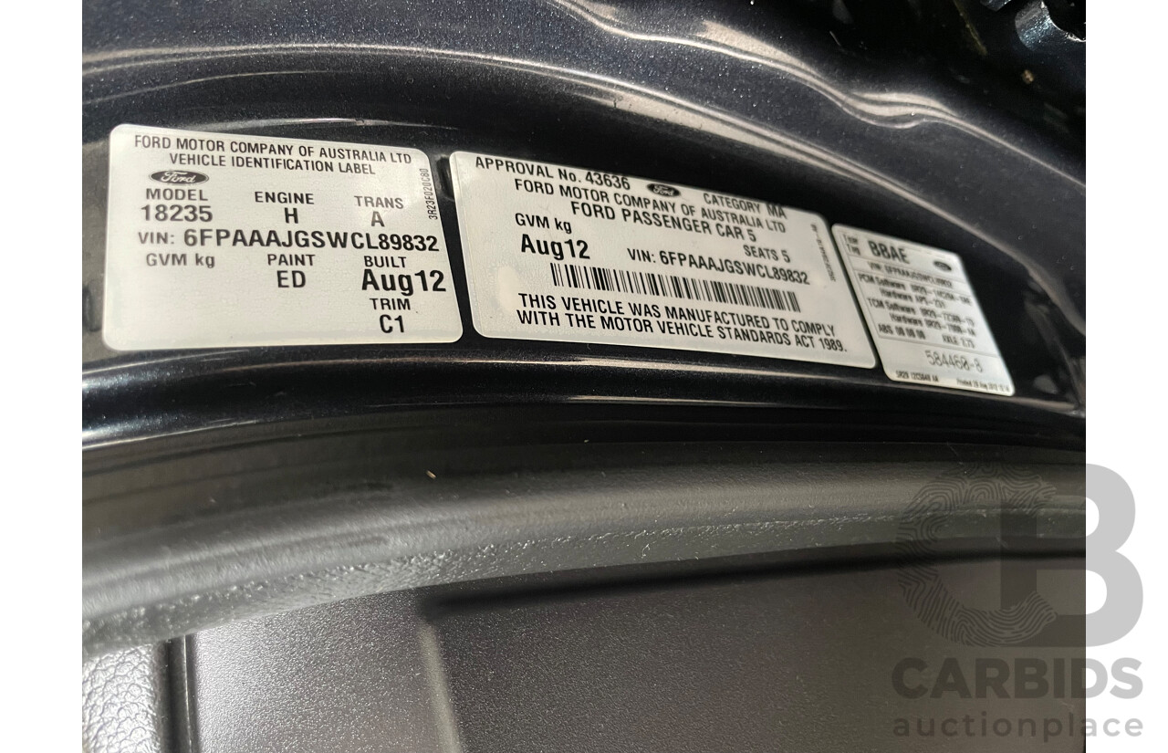 08/12 Ford Falcon XR6 RWD FG MK2 4D Sedan Grey 4.0L