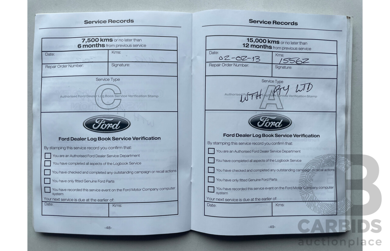 08/12 Ford Falcon XR6 RWD FG MK2 4D Sedan Grey 4.0L