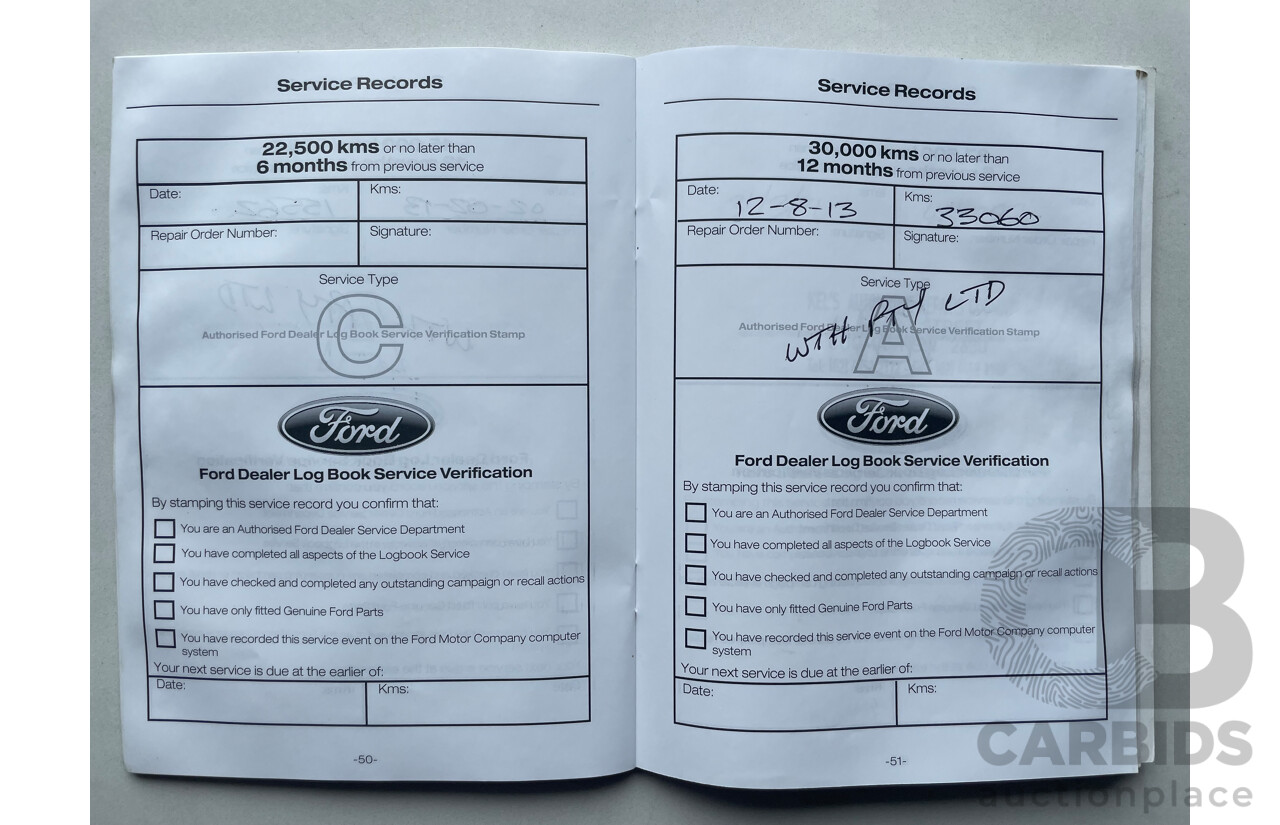 08/12 Ford Falcon XR6 RWD FG MK2 4D Sedan Grey 4.0L