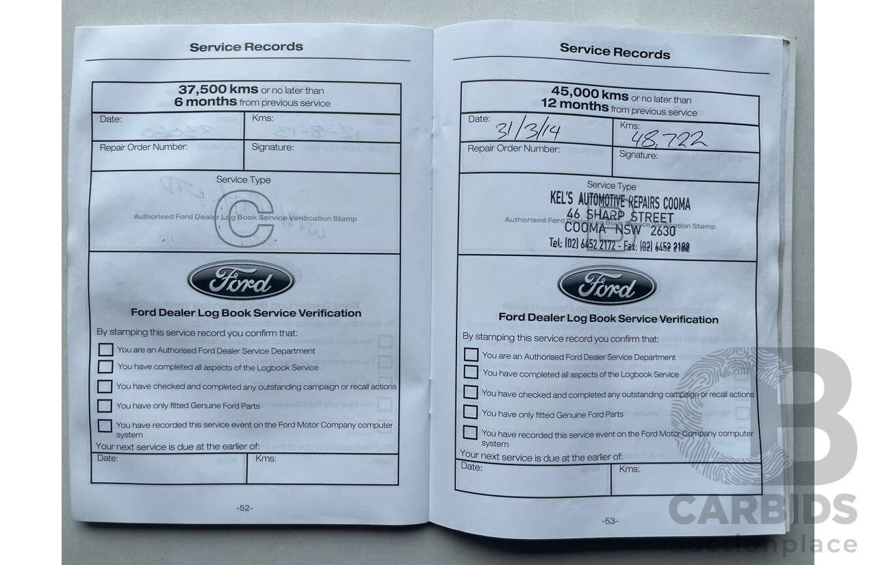 08/12 Ford Falcon XR6 RWD FG MK2 4D Sedan Grey 4.0L