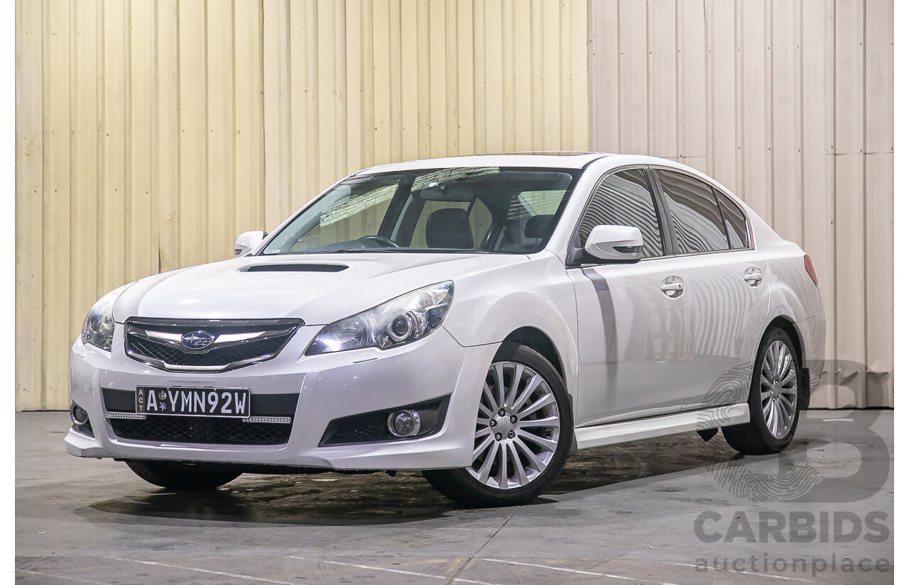 7/2011 Subaru Liberty 2.5i GT Premium (AWD) MY11 4d Sedan Pearl White Turbo 2.5L