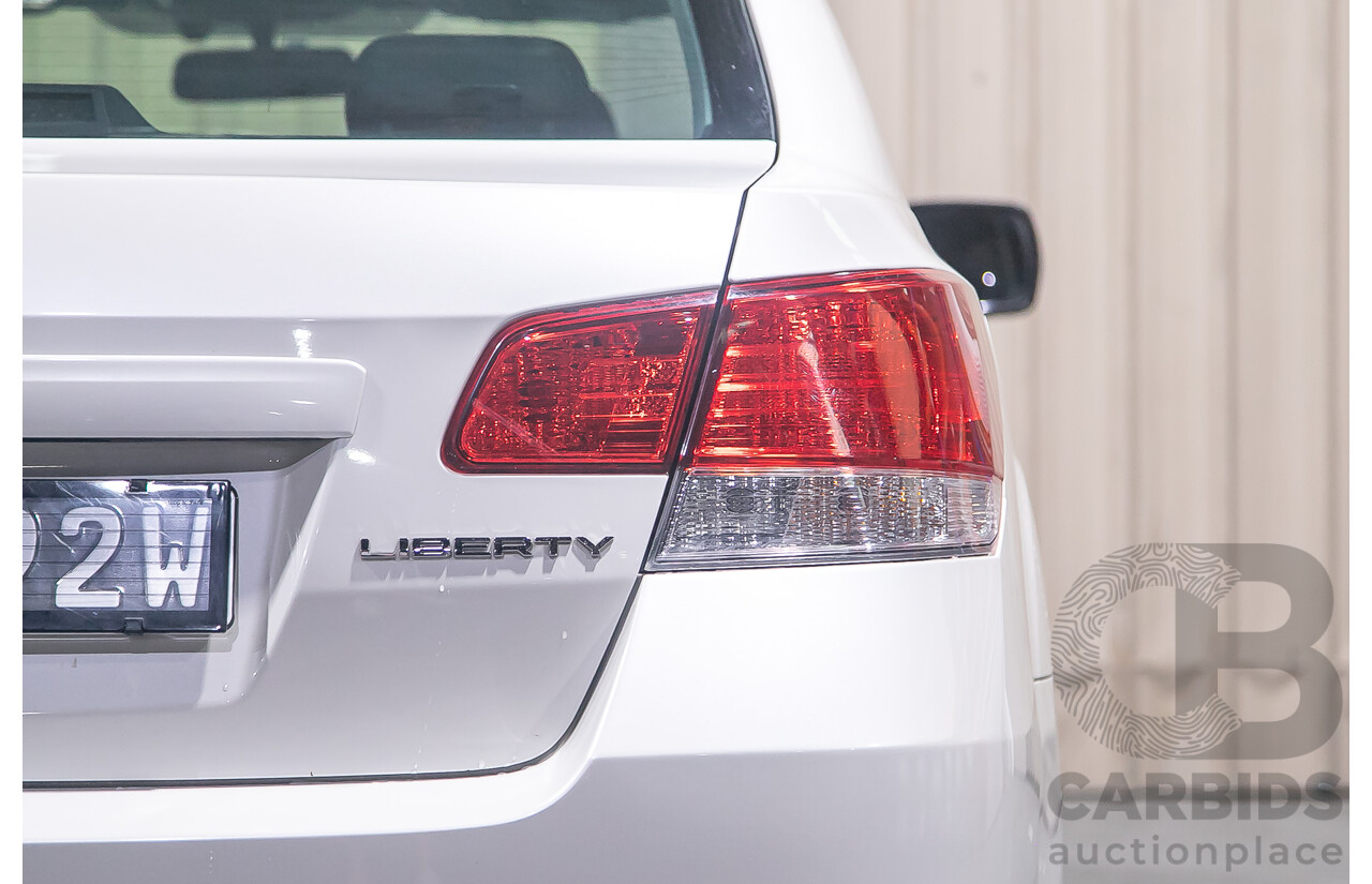 7/2011 Subaru Liberty 2.5i GT Premium (AWD) MY11 4d Sedan Pearl White Turbo 2.5L