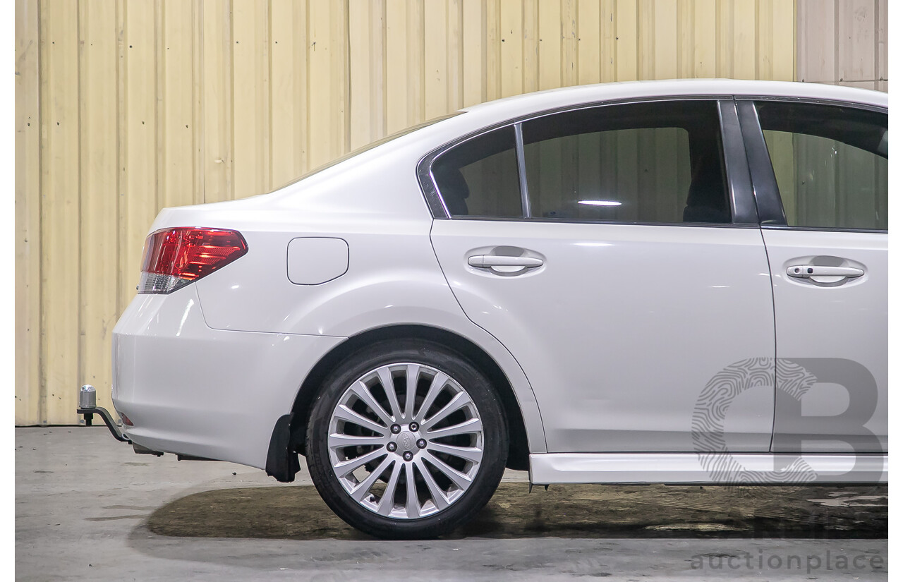 7/2011 Subaru Liberty 2.5i GT Premium (AWD) MY11 4d Sedan Pearl White Turbo 2.5L