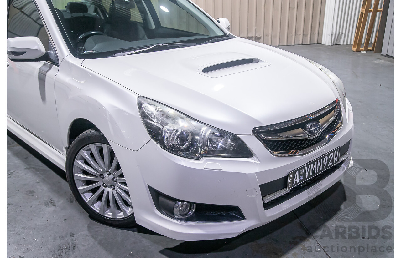 7/2011 Subaru Liberty 2.5i GT Premium (AWD) MY11 4d Sedan Pearl White Turbo 2.5L