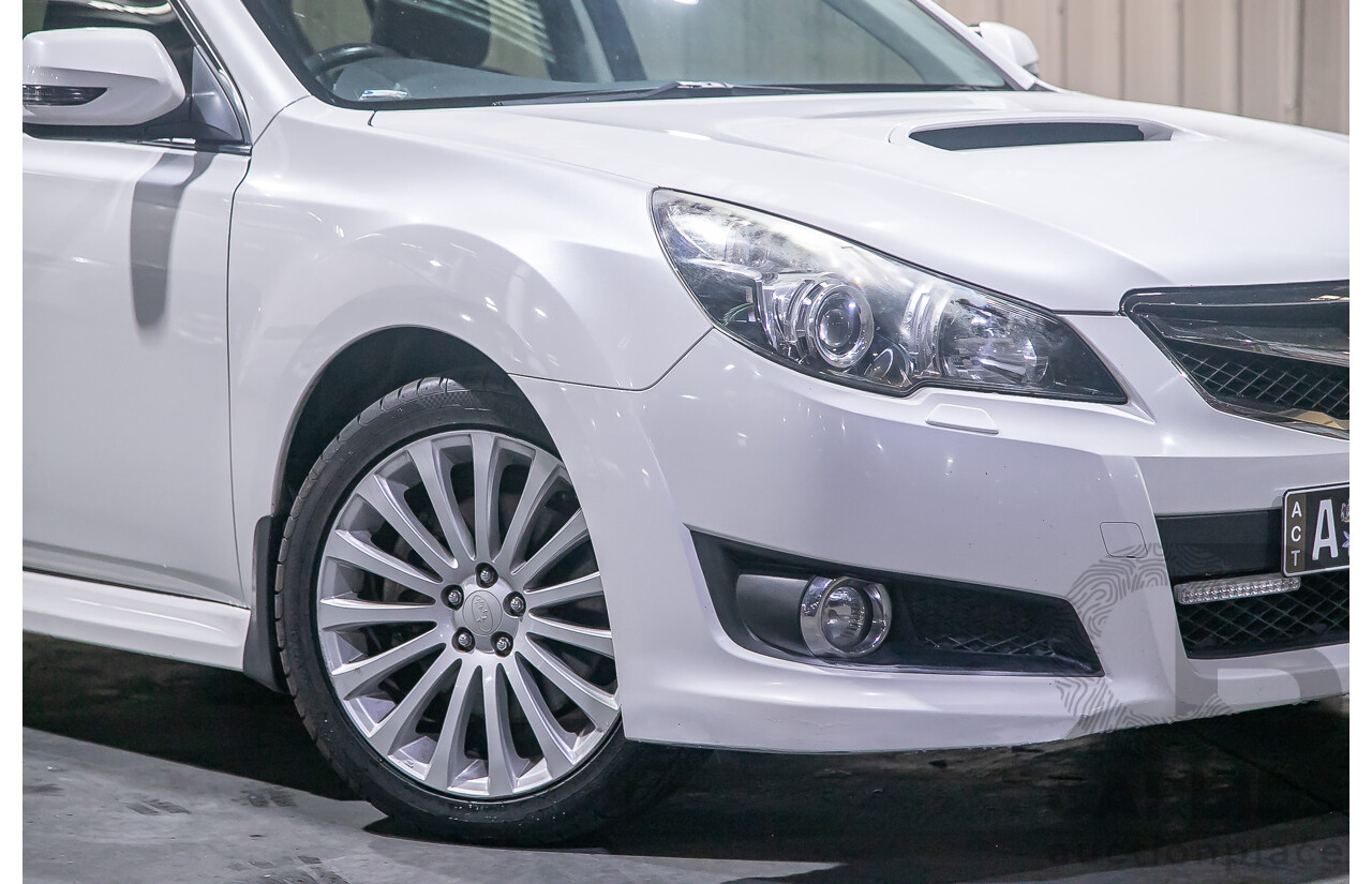 7/2011 Subaru Liberty 2.5i GT Premium (AWD) MY11 4d Sedan Pearl White Turbo 2.5L