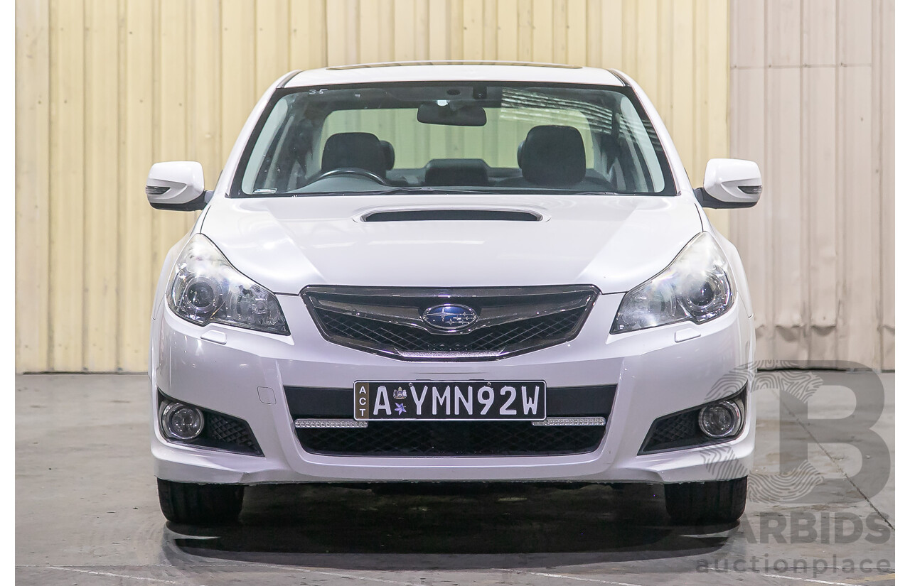 7/2011 Subaru Liberty 2.5i GT Premium (AWD) MY11 4d Sedan Pearl White Turbo 2.5L