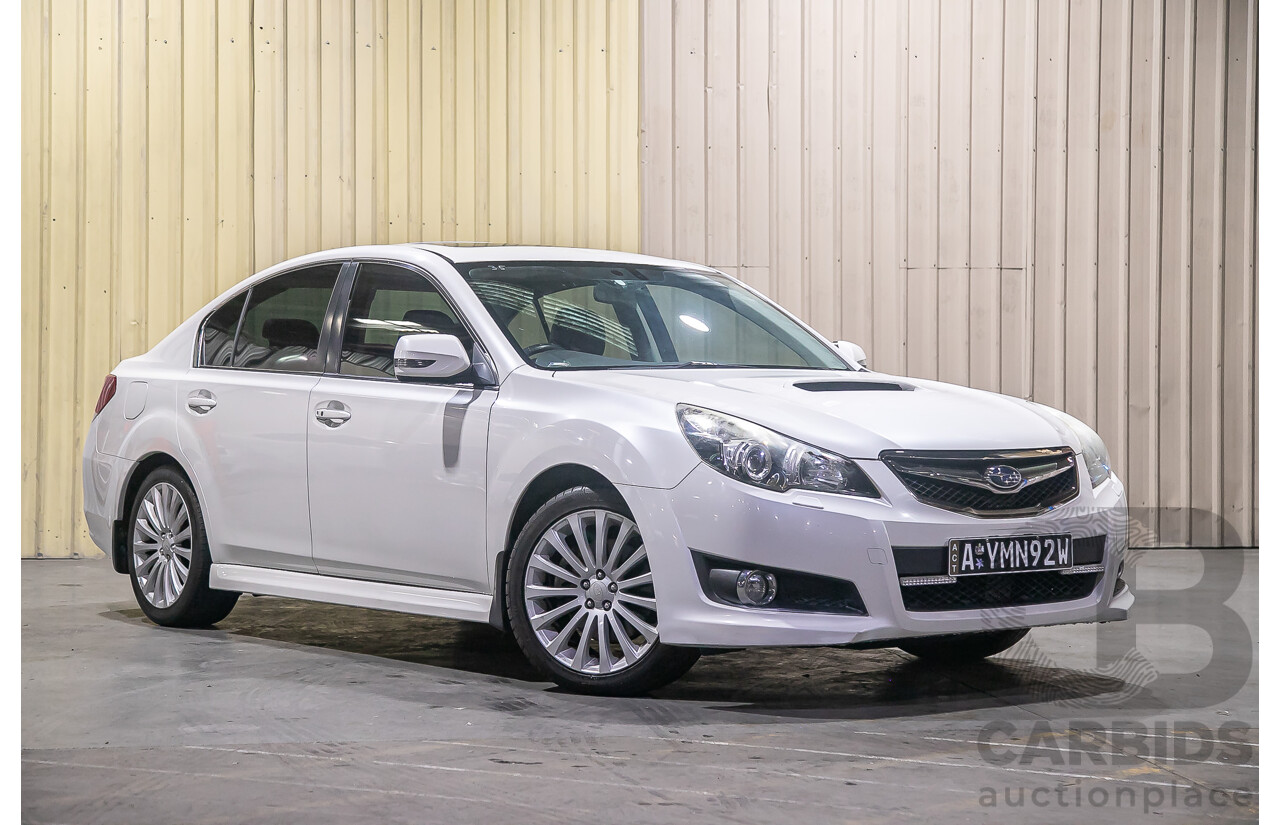 7/2011 Subaru Liberty 2.5i GT Premium (AWD) MY11 4d Sedan Pearl White Turbo 2.5L