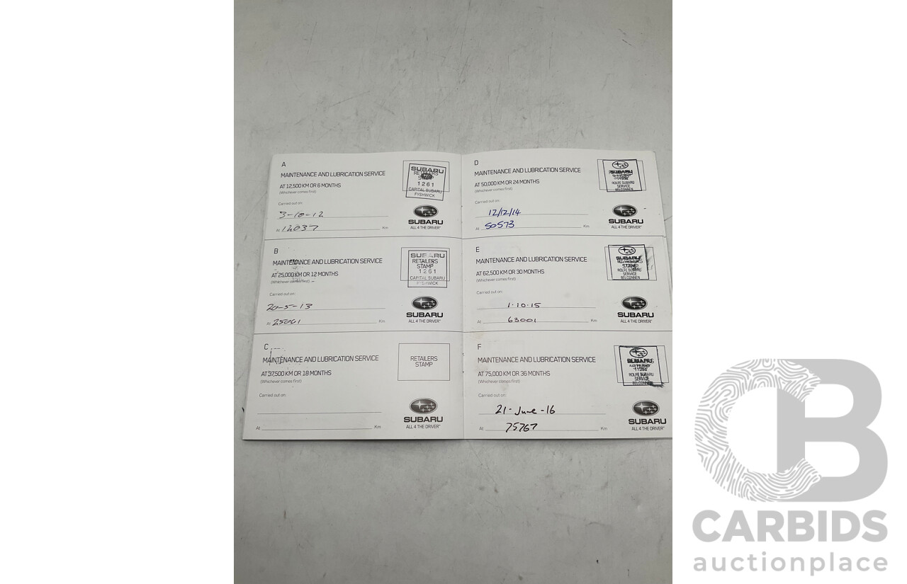 7/2011 Subaru Liberty 2.5i GT Premium (AWD) MY11 4d Sedan Pearl White Turbo 2.5L