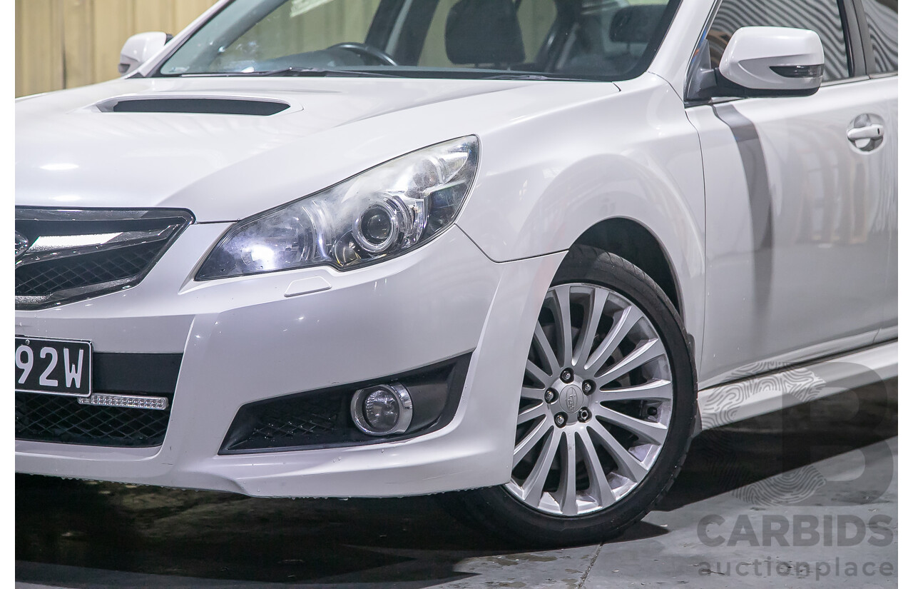 7/2011 Subaru Liberty 2.5i GT Premium (AWD) MY11 4d Sedan Pearl White Turbo 2.5L