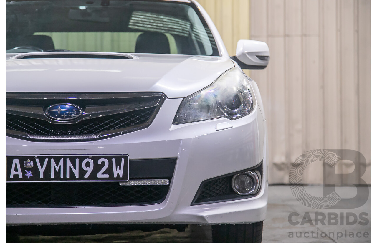 7/2011 Subaru Liberty 2.5i GT Premium (AWD) MY11 4d Sedan Pearl White Turbo 2.5L