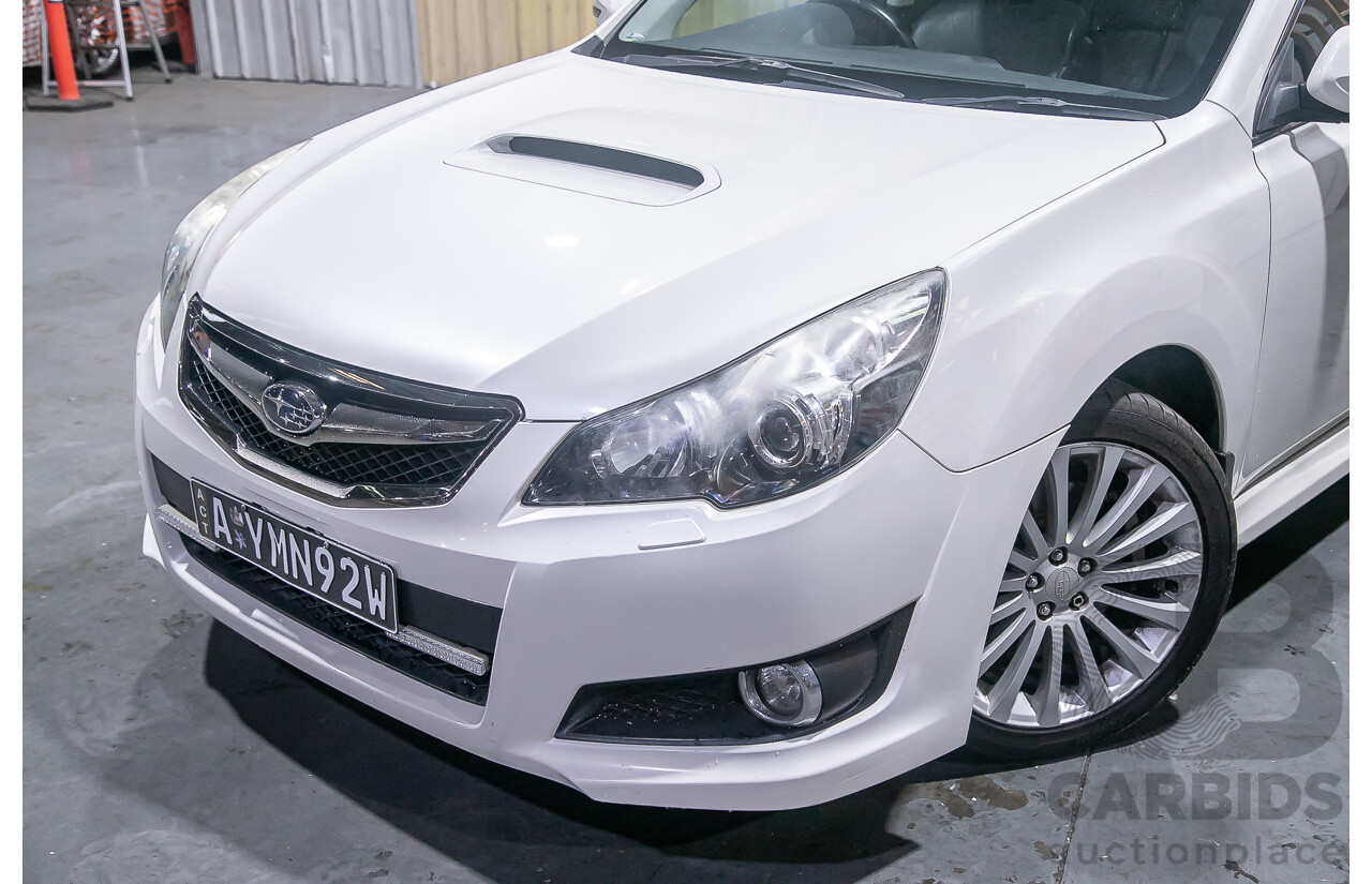 7/2011 Subaru Liberty 2.5i GT Premium (AWD) MY11 4d Sedan Pearl White Turbo 2.5L