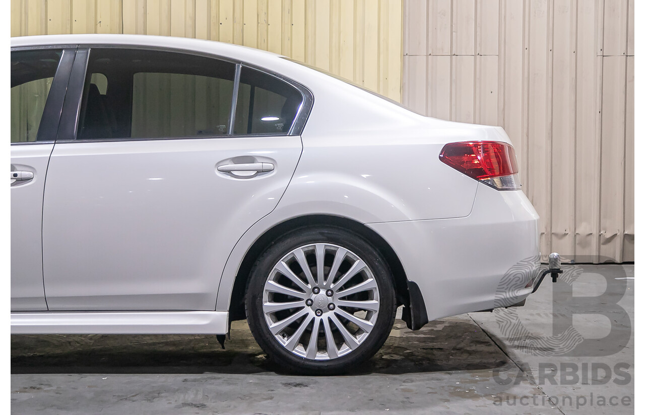 7/2011 Subaru Liberty 2.5i GT Premium (AWD) MY11 4d Sedan Pearl White Turbo 2.5L