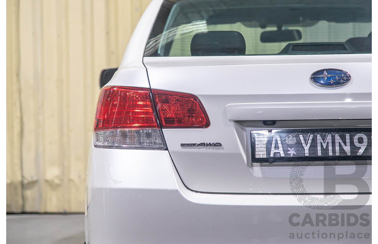 7/2011 Subaru Liberty 2.5i GT Premium (AWD) MY11 4d Sedan Pearl White Turbo 2.5L