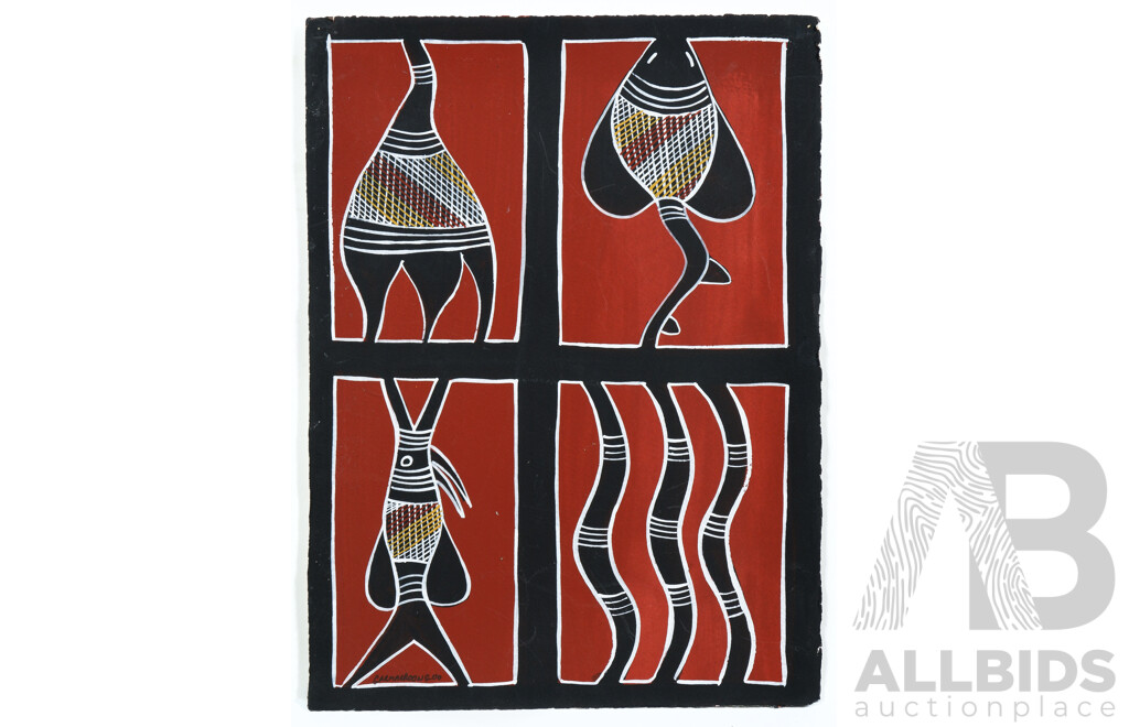 Mick Huddleston (Australian, Aboriginal), Untitled, Ochres on Paper