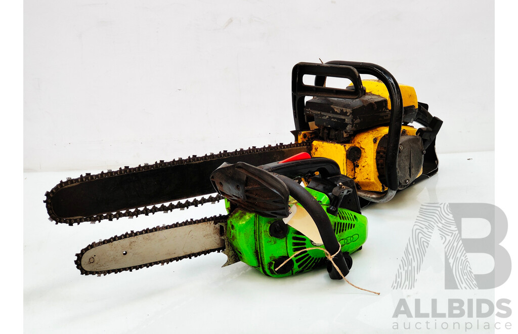 MCCULLOCH Pro Mac 800 Chainsaw and ROK 25cc Chainsaw