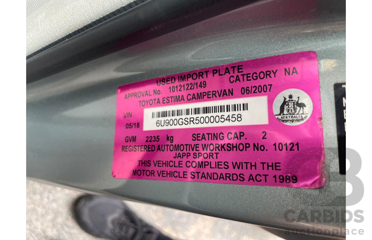 06/07 Toyota Estima AERAS S Package 4D Wagon Silver 3.5L V6