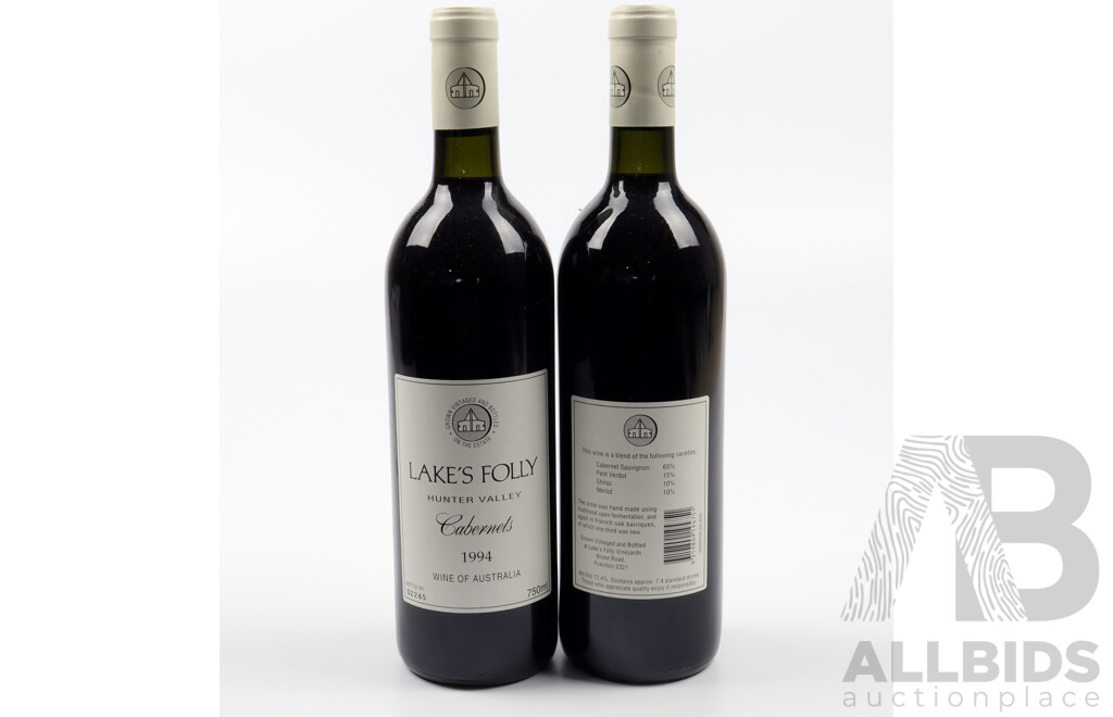Lakes Folly Cabernets 1994, Hunter Valley X 2