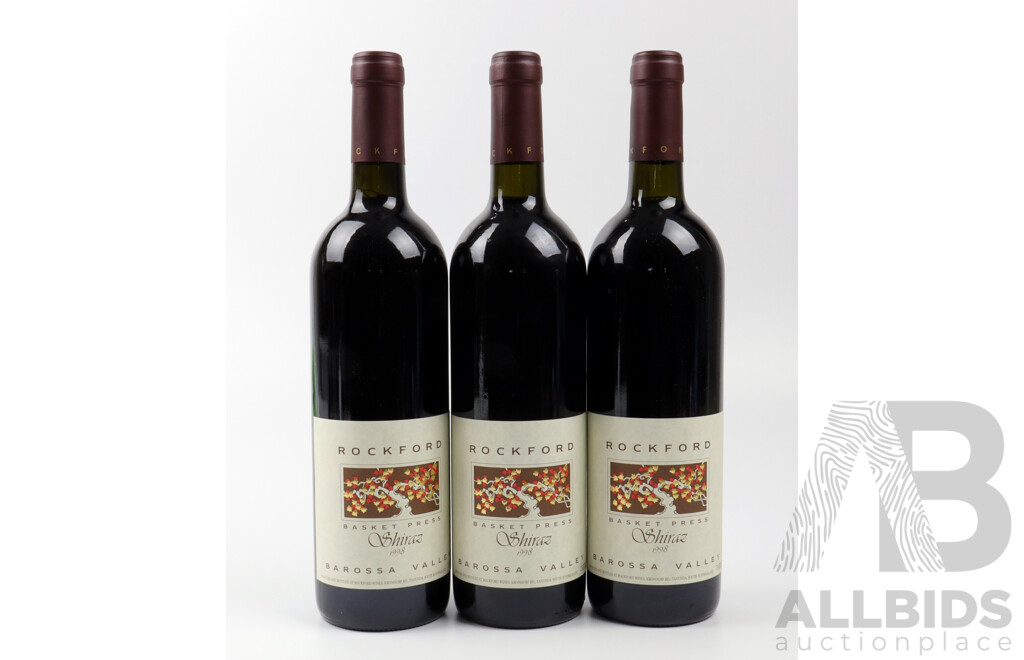 Rockford Basket Press 1998 Shiraz, Barossa Valley X 3