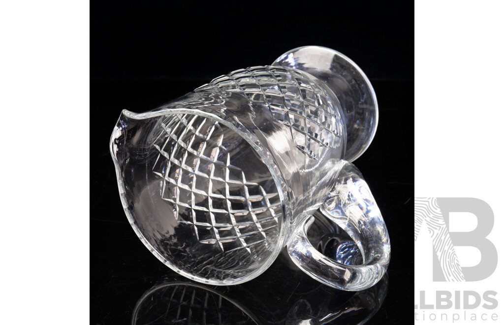 Vintage Edinburgh Crystal Diamond Cut Pattern Jug