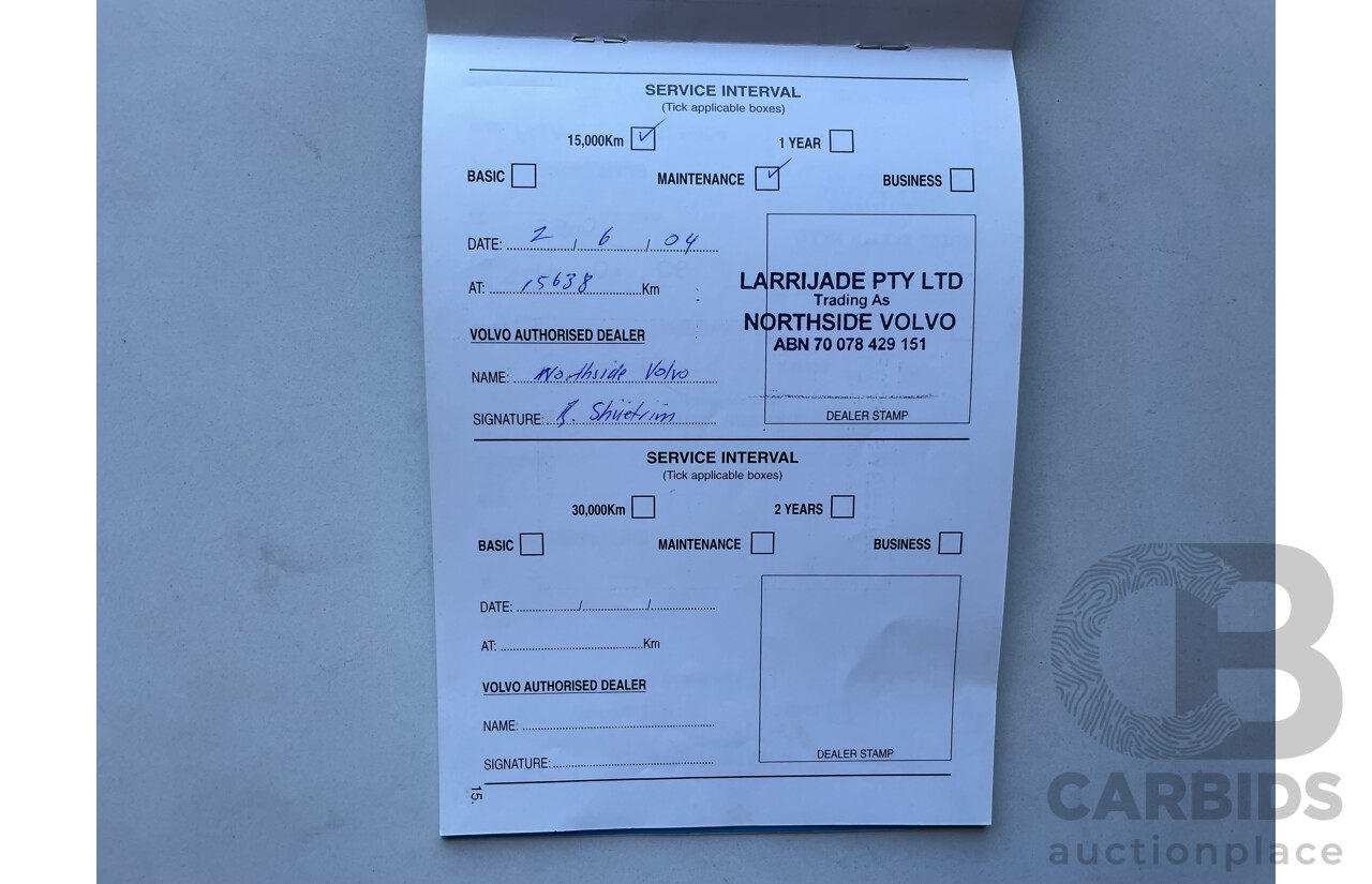 10/03 Volvo Xc70 CROSS COUNTRY AWD  4D Wagon Green 2.5L