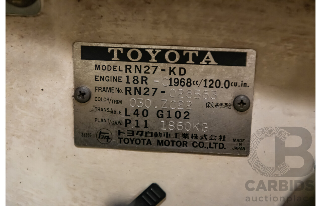 12/1977 Toyota Hilux RN27 2d Utility Tub Back Cream 18R 2.0L