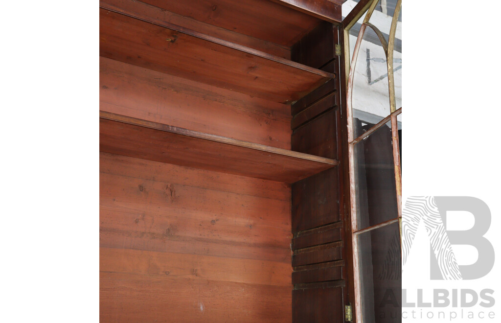 Early Georgian Mahogany Bureau Bookcase