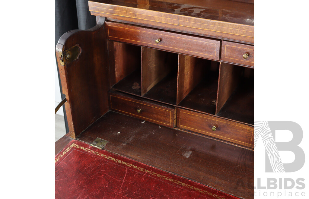 Early Georgian Mahogany Bureau Bookcase