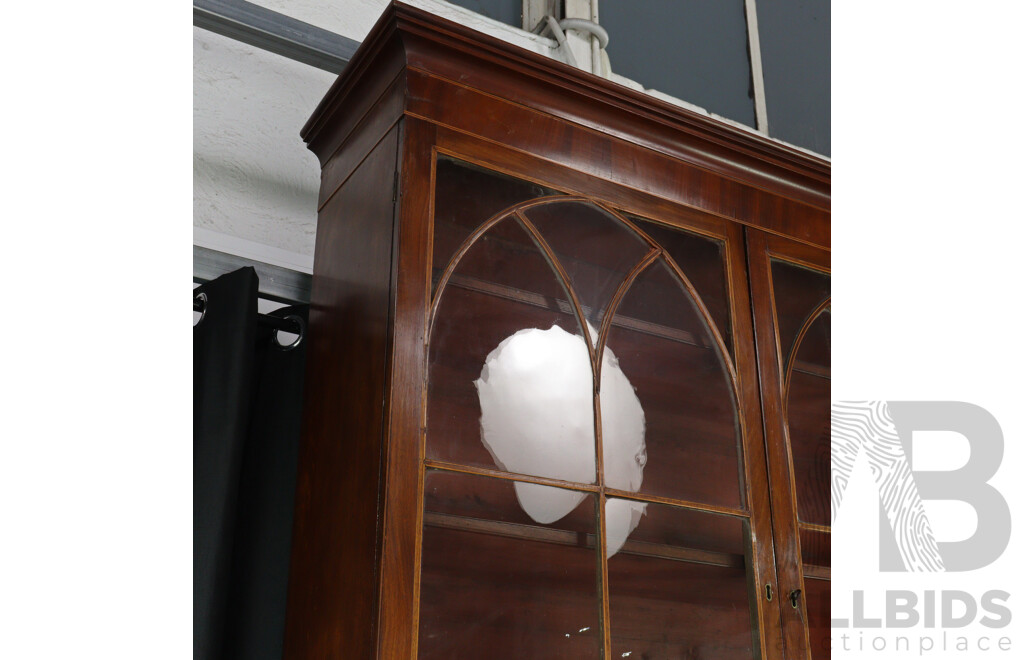 Early Georgian Mahogany Bureau Bookcase