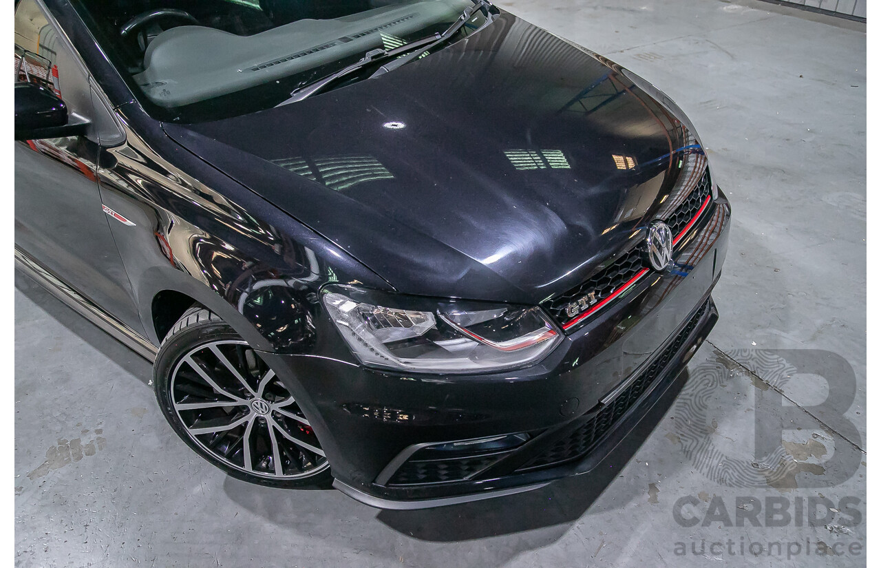 5/2015 Volkswagen Polo GTi 6R MY15 5d Hatchback Metallic Black Turbo 1.8L