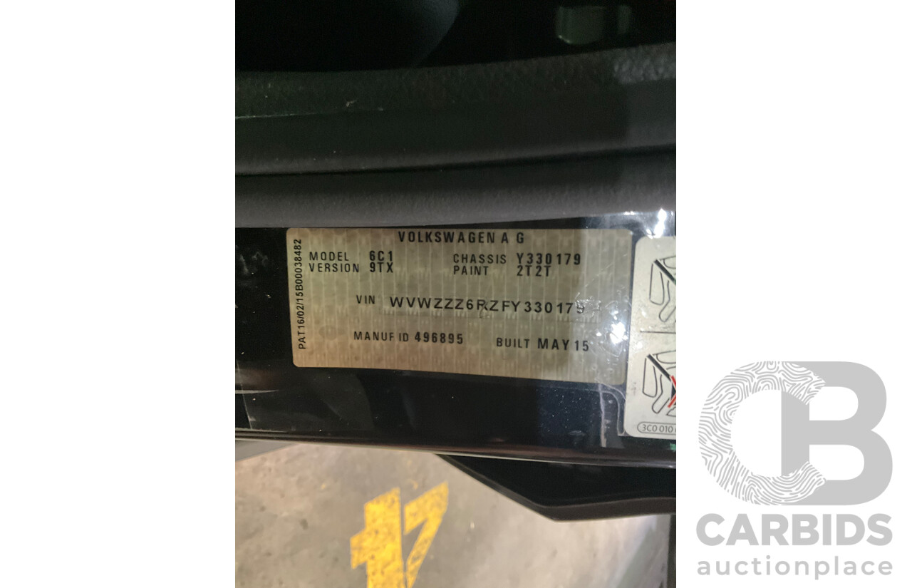 5/2015 Volkswagen Polo GTi 6R MY15 5d Hatchback Metallic Black Turbo 1.8L