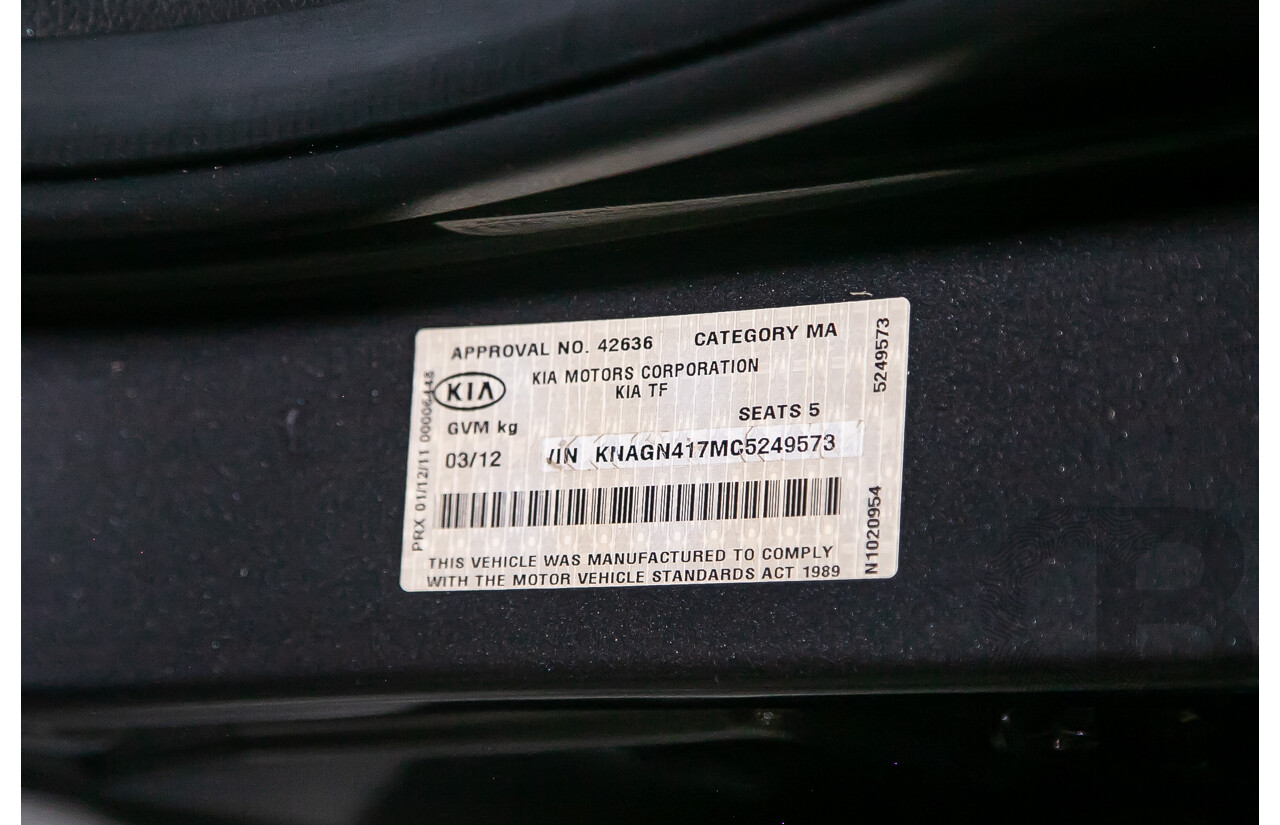 3/2012 Kia Optima Si TF 4d Sedan Grey 2.4L