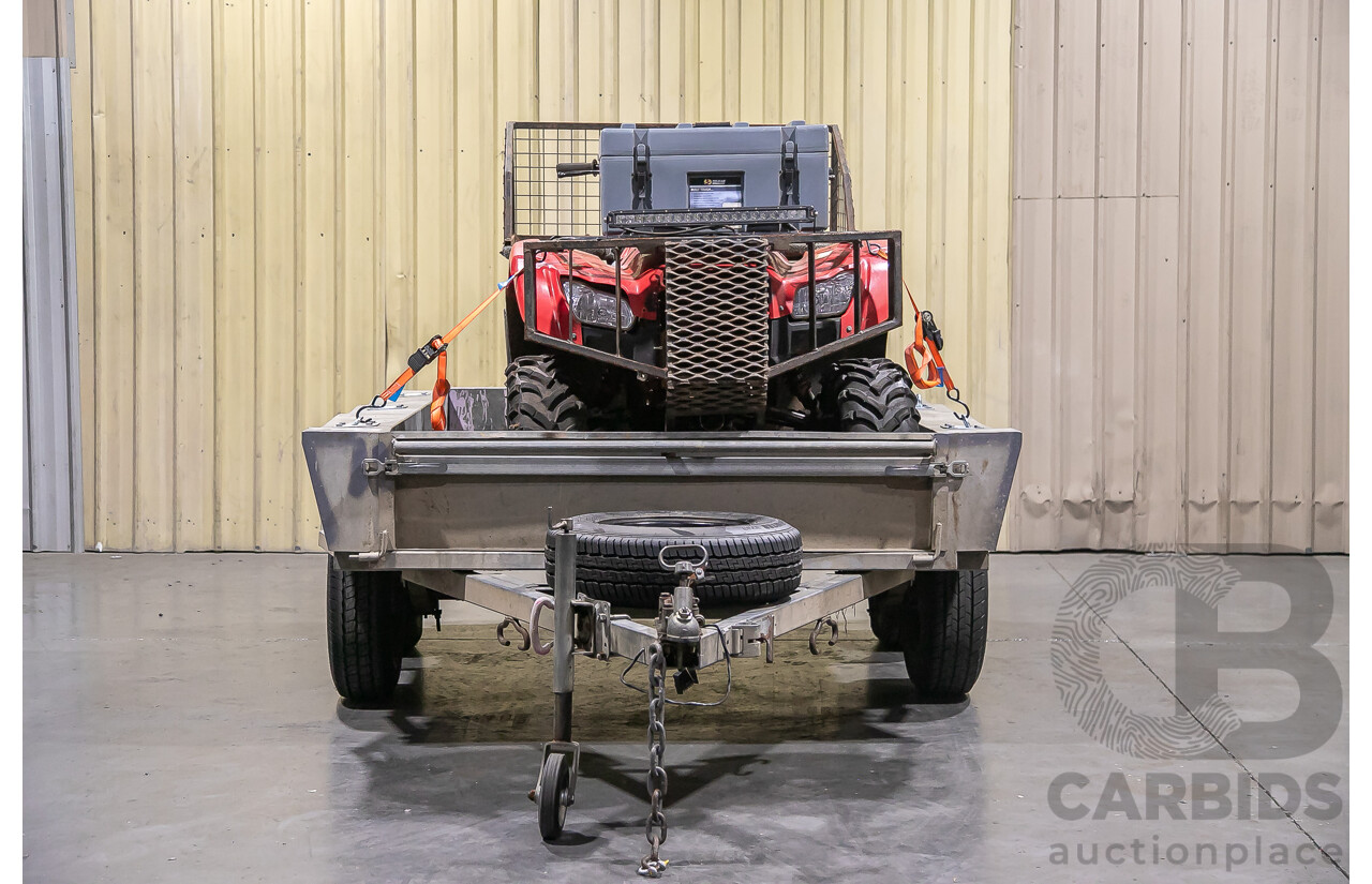2012 Honda Foreman 500cc Quad Bike and 1995 200kg Galvanized Trailer